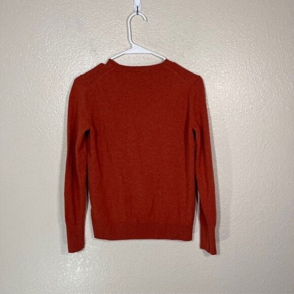 Everlane Cashmere Sweater Womens Small Red Orange Pullover Crewneck - Picture 5 of 5